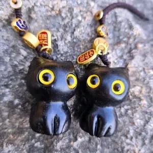 고양이 열쇠고리 키링 부적 행운 가방고리