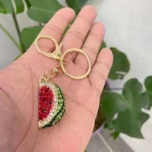 수박 키링 귀엽고 엘로우 열쇠고리 차키링