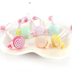[아랑로랑] 비비드롤리팝 똑딱핀헤어방울