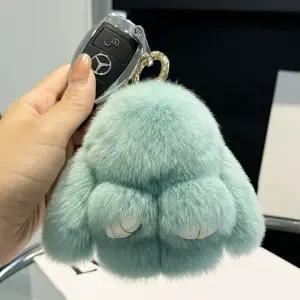 토끼 인형 키링 열쇠고리 10cm 하늘색