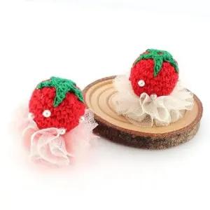 [아랑로랑] 딸기크림 집게핀 헤어핀