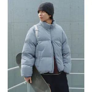 무신사스탠다드 데일리 푸퍼 코듀로이 숏 패딩 재킷 클라우디 블루 1630852