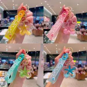 [셀러허브](별별창고) 아크릴 커플 스트랩 키링 가방 자동차 열쇠고리 키홀더 핸드폰 차키 (S15093166)