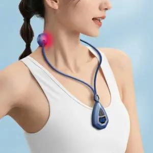 파르조아 목걸이 EMS 저주파 마사지기 무선 C타입 충전 승모근 온열 넥이완 안마기