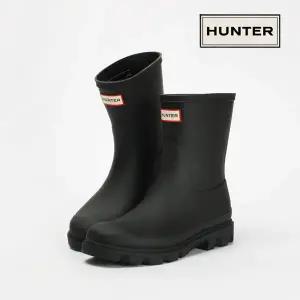 헌터 레인부츠 다운포어 숏 부츠 블랙 HFRU0002251-BLK