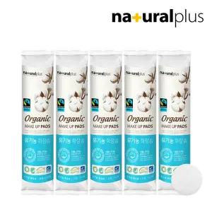 내츄럴플러스 유기농 화장솜 원형 100매 X 5개