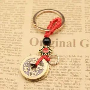 [셀러허브]금장 엽전 키링 고급형 남녀공용 가방 고리 키홀더 (S44366691)