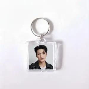 [셀러허브]아크릴 포토카드 키링 4cm 투명 사진 열쇠고리 키홀더 (S44348627)