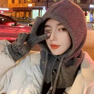 니트 바라클라바 겨울 모자 후드넥워머 장갑