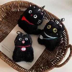 [셀러허브]사과 물고기 인형 검은 고양이 검정고양이 뽑기 소품샵 키링 열쇠고리 차키 가방 (S44668302)