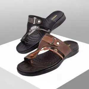 가죽 남성 사무실 슬리퍼 사무용 쿠션 샌들