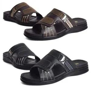 남성 가죽 슬리퍼 사무실 미끄럼방지 실내화