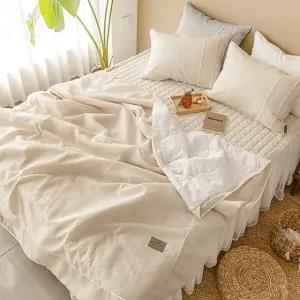 60수 아사면 시어서커 누빔이불 베개세트 SS이불1+베개커버1