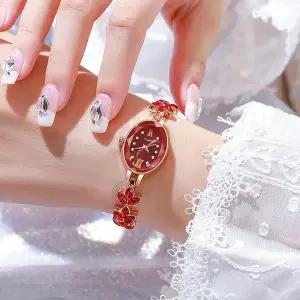 [셀러허브]여성시계 릴리아 여성 손목시계(레드) 메탈시계 여자시계 (S45887906)