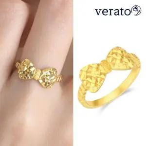 베라토 24K순금 엘린 컷팅 볼륨 리본 반지 3.75g