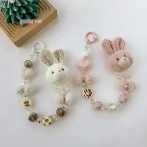 비즈 키링 가방고리 미니 사각 열쇠고리