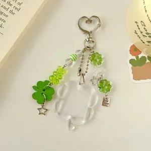 [셀러허브][보리별] 네잎클로버 아크릴 사진 액자 키링 최애 포카 증명사진 반려동물 커플 (S33110542)