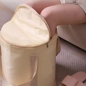 휴대용 족욕가방 이중보온 이동식 족탕 수족냉증완화 방수가방 워터백 파우치포함