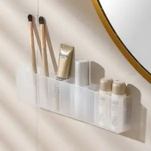 [PK] 반투명 3칸 미니 소품 다용도 벽걸이 수납 정리함