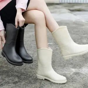 여성 캐주얼 미들 가을 다용도 패션 장마 레인부츠 레인33