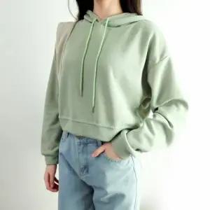 여자 오버핏 세미 크롭후드티 가을 라운드넥 긴팔티 후드티셔츠