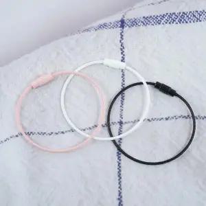 [셀러허브]와이어줄 키링 열쇠 고리 키홀더 메탈릭 컬러 스틸 로프 버클 (S44004488)