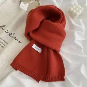 크리스마스선물 보들보들 니트 스카프 깔끔한 목도리 니트 머플러 가을 캐주얼 털 스카프 방한 목도리 패션