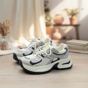 여성 메탈릭 통굽 어글리 스니커즈