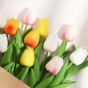 꽃다발 망고 꽃 조화 튤립 실크플라워 셀프웨딩 장식 꽃장식 꽂이재료 꽂 꽂꽂이재료