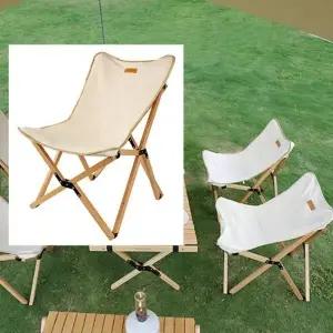 ( )캠핑 접이식 원목 의자 폴딩 체어 야외 낚시 차박 휴대용 우드_24597401