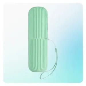 (색상 랜덤발송)파스텔형 심플 학교 양치 꽂이 칫솔 휴대용 칫솔통_24597610