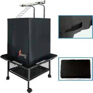 보관 포켓이 있는 플레이 탑이 대형 새장을 위한 이지 굿나잇 새장 커버 61