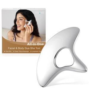 라이프칠 헤비 듀티 스테인리스 스틸 과샤, 근육 스크레이퍼 도구, 자가 관리를 위한 림프 배액 마사지기, 전신을 위한 금속 과샤 도구, 를 위한 트리거 포인트 마사지 도구