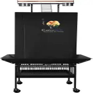 플레이탑이 있는 대형 새장용 컬러데이 굿나잇 새장 커버(특허 있음) 블랙 61