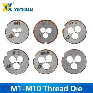 XUCHUAN 실 다이 오른손 메트릭 라운드 합금 스틸 스레딩 금속 절단 도구 M1 M2 M3 M4 M5 M6 M7 M8 M9