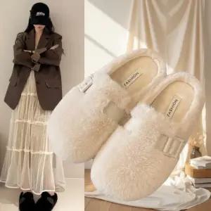 여성 겨울 포근한 사랑스러운 실내외 퍼슬리퍼
