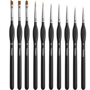 붓세트 작은 아크릴 수채화 그림용 디테일 페인트 브러쉬 세트 40k 미니어처 얼굴용 전문가용 미술 용품