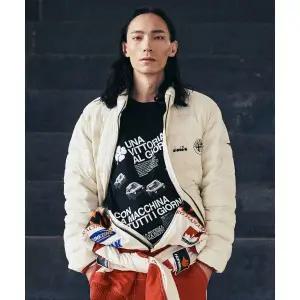 디아도라 Diadora 알파로메오 덕화이버 경량패딩 자켓 IVORY 1668979