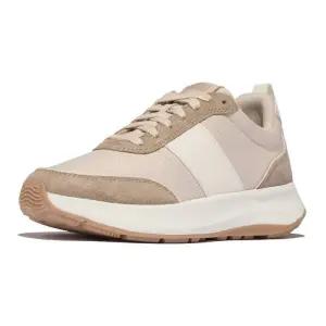 핏플랍 [F-모드] 여성 스웨이드 믹스 플랫폼 스니커즈 베이지 FT59K2N02A [백화점 매장판]