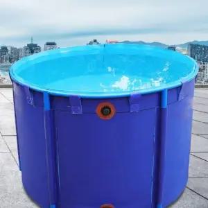 조립식 빗물 타포린 원형 수조 받이 어항 간이 양식장 방수포 접이식 물탱크 대형
