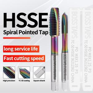 BOSS TAPS HSSE-M35 JIS 표준 나선형 뾰족한 탭 M1 M1.2 M2 M3 M4 M5 M6 M8 - 기계 나사산