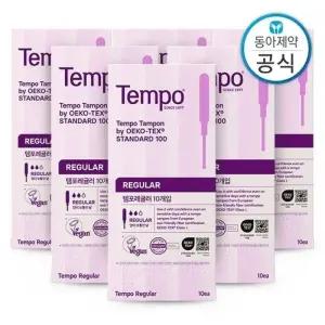 템포 레귤러 탐폰 체내형생리대 10매 6개 총60매