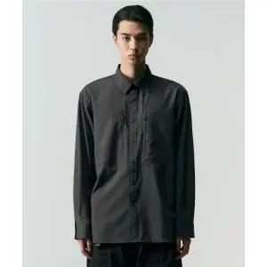 무신사스탠다드 시티 레저 에어리 도트 유틸리티 셔츠 다크 그레이 1681601
