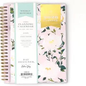 블루 스카이 데이 디자이너 2026 주간 및 월간 플래너 캘린더 2026년 1월 - 12월 5인치 x 8인치 투명 포켓