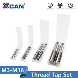 XCAN 나사 탭 세트 오른손 스트레이트 플루트 M3 M4 M5 M6 M7 M8 M10 M12 미터법 2pcs 스레딩 도구 드릴