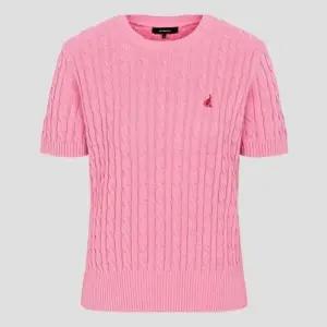 빈폴 레이디스 코튼 케이블 라운드넥 반소매 풀오버 - 핑크 BF6251E05X 국내매장판 1652056