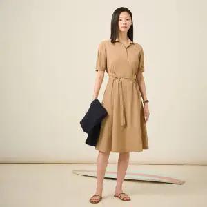 빈폴 레이디스 나일론 혼방 반소매 원피스 베이지 BF5471C05A 국내매장판 1652091