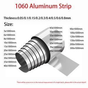1M 길이 1060 알루미늄 스트립 두꺼운 0.050.10.150.20.30.40.50.60.8mm DIY 재료 용 호일 얇은 시트 플레