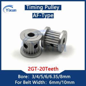 타이밍 도르래 보어 3mm  6/6.35mm  8mm 핏 벨트 너비 10mm 동기 20 T GT2 3D 프린터 부품
