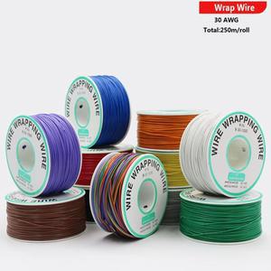 30AWG 주석 도금 구리선 랩핑 와이어 케이블 릴 전기 납땜 OK 250m LCD PCB 노트북 모니터용